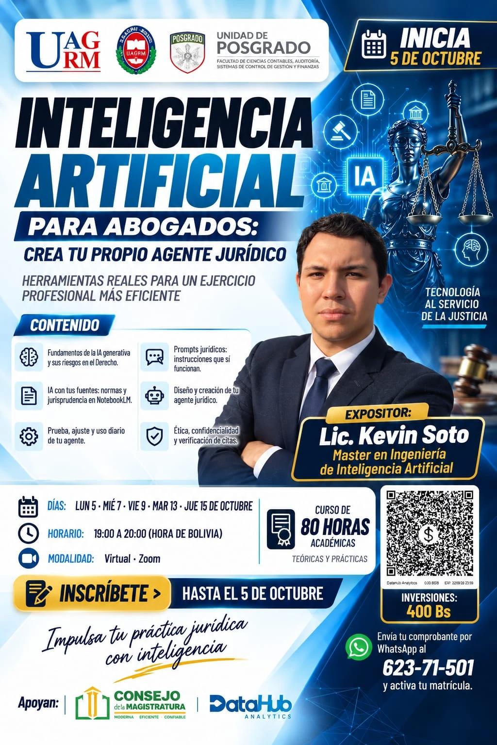 Afiche del curso Inteligencia Artificial para Abogados